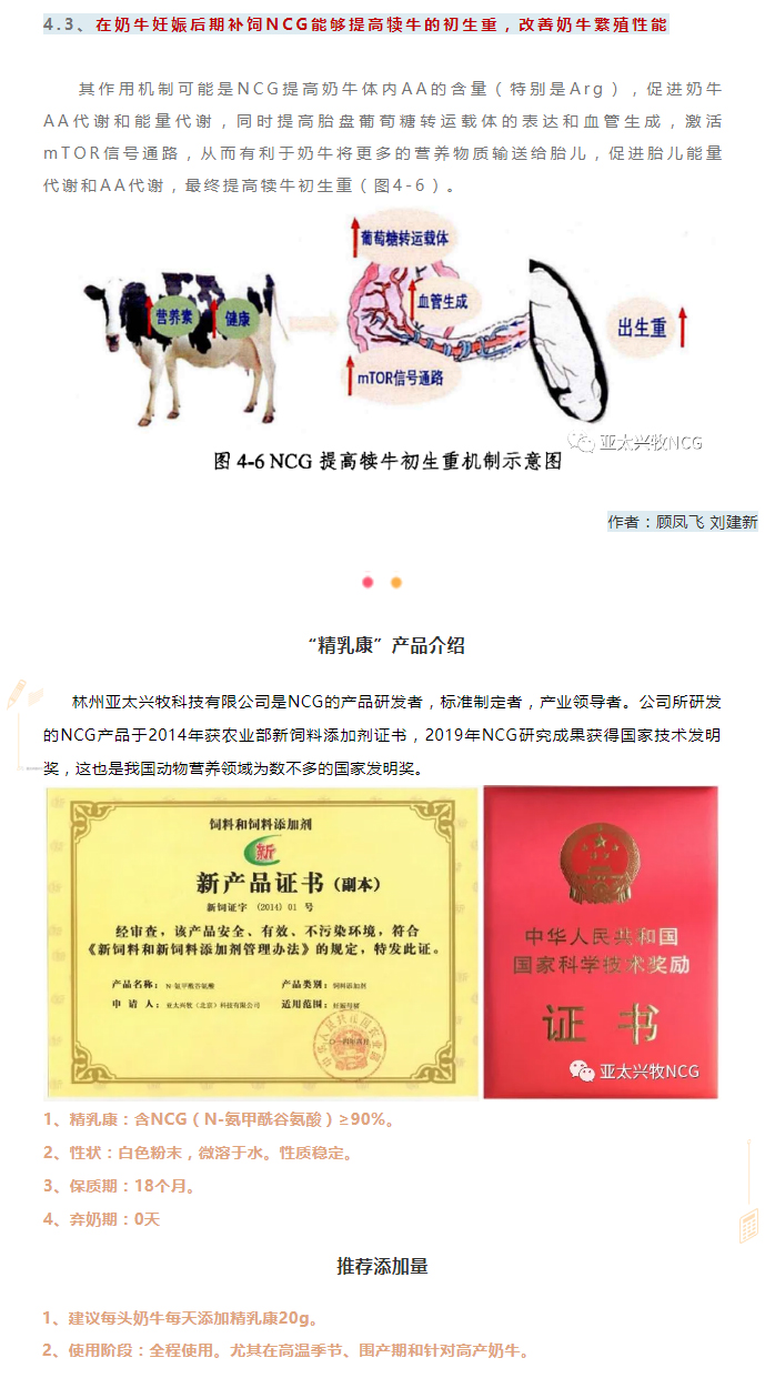 NCG對(duì)奶牛泌乳性能、健康和繁殖性能的影響及其機(jī)制_05